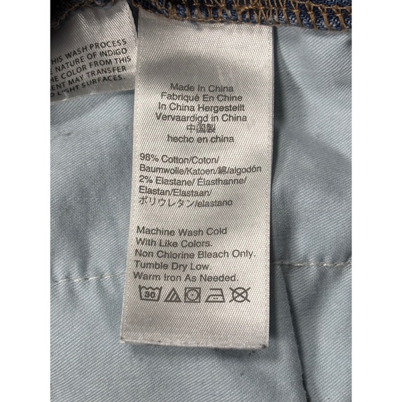 J.Crew Women 32(Measured 34) 2-Tone Tuxedo Stripe Jeans Med Wash Distressed - Picture 6 of 12